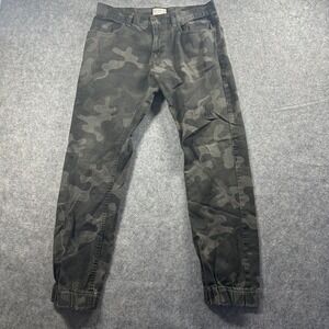 Elwood Jogger Pants Mens 34 Camo Corduroy Elastic Cuff Streetwear Skater